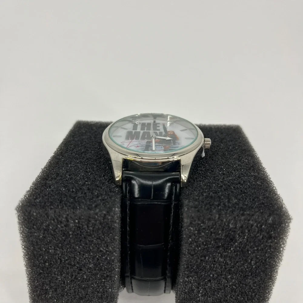 WWE Becky Lynch The Man Watch‎ Men's Size Black Leather Band Game Time New